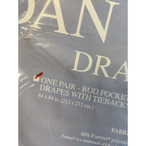 Vtg Dan River Floral Two Pair Rod Pocket Drapes 1 NOS 1 Open 84x84" - Picture 3 of 7